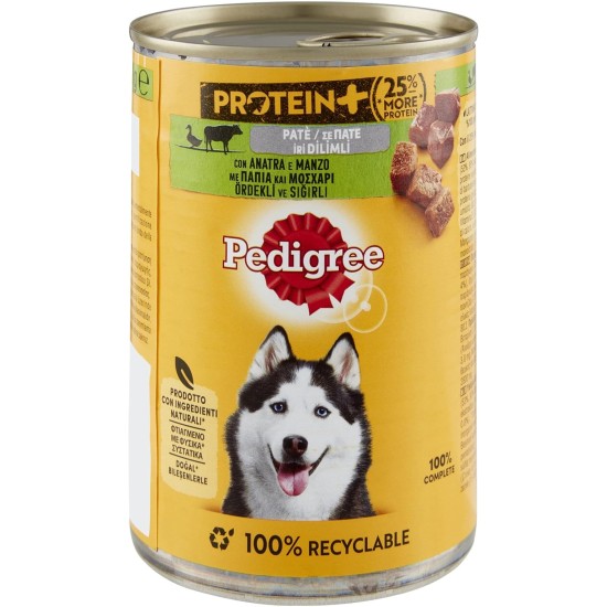 Pedigree Protein + Pate with Turkey and Chicken Wet Dog Food 12 Cans of 400g Pedigree Protein + Pate with Turkey and Chicken Wet Dog Food 12 Cans of 400g