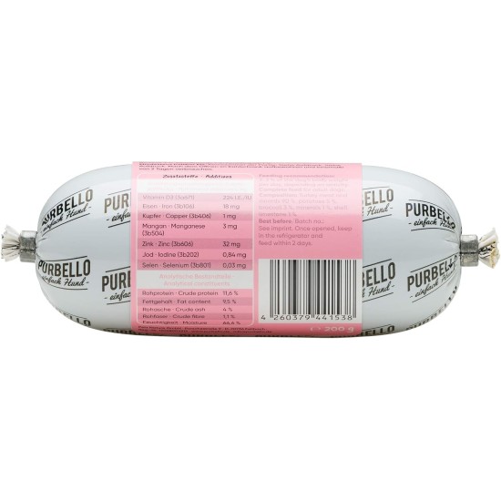 PurBello 8x Dog Food Turkey 200 g PurBello 8x Dog Food Turkey 200 g