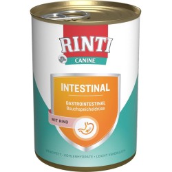 RINTI - Canine Intestinal | Easily Digestible Diet Wet Food for Adult Dogs with Gastrointestinal Problems Complete Food with Increased Electrolyte Content in Tin | 12 x 400 g Beef RINTI - Canine Intestinal | Easily Digestible Diet Wet Food for Adult Dogs with Gastrointestinal Problems Complete Food with Increased Electrolyte Content in Tin | 12 x 400 g Beef