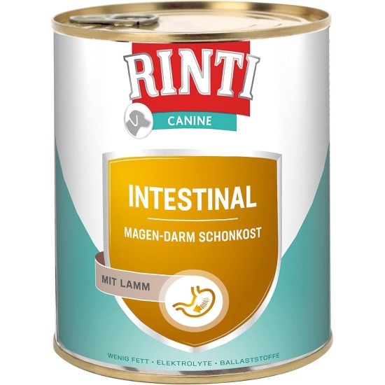 RINTI - Canine Intestinal | Easy to digest diet wet food for adult dogs with gastrointestinal problems. Complete food with increased electrolyte content in a tin | 6 x 800g lamb RINTI - Canine Intestinal | Easy to digest diet wet food for adult dogs with gastrointestinal problems. Complete food with increased electrolyte content in a tin | 6 x 800g lamb