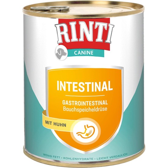 RINTI - Canine Intestinal | Easy to digest diet wet food for adult dogs with gastrointestinal problems. Complete food with increased electrolyte content in a tin | 6 x 800g chicken RINTI - Canine Intestinal | Easy to digest diet wet food for adult dogs with gastrointestinal problems. Complete food with increased electrolyte content in a tin | 6 x 800g chicken