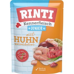 RINTI - Kennerfleisch Junior Wet Food with 70% Meat for Dogs in Growth. Grain-Free Complete Food in a Tin without Soy, Colourants and Preservatives | 10 x 400 g Chicken RINTI - Kennerfleisch Junior Wet Food with 70% Meat for Dogs in Growth. Grain-Free Complete Food in a Tin without Soy, Colourants and Preservatives | 10 x 400 g Chicken