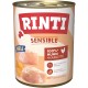 RINTI - Sensitive Wet Food for Sensitive Adult Dogs with Natural Meat Pieces Grain Free Complete Food in a Tin without Artificial Additives 6 x 800 g Chicken + Carrot RINTI - Sensitive Wet Food for Sensitive Adult Dogs with Natural Meat Pieces Grain Free Complete Food in a Tin without Artificial Additives 6 x 800 g Chicken + Carrot