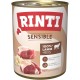 RINTI - Sensitive Wet Food for Sensitive Adult Dogs with Natural Meat Pieces Grain Free Complete Food in a Tin without Artificial Additives 6 x 800 g Lamb + Rice RINTI - Sensitive Wet Food for Sensitive Adult Dogs with Natural Meat Pieces Grain Free Complete Food in a Tin without Artificial Additives 6 x 800 g Lamb + Rice