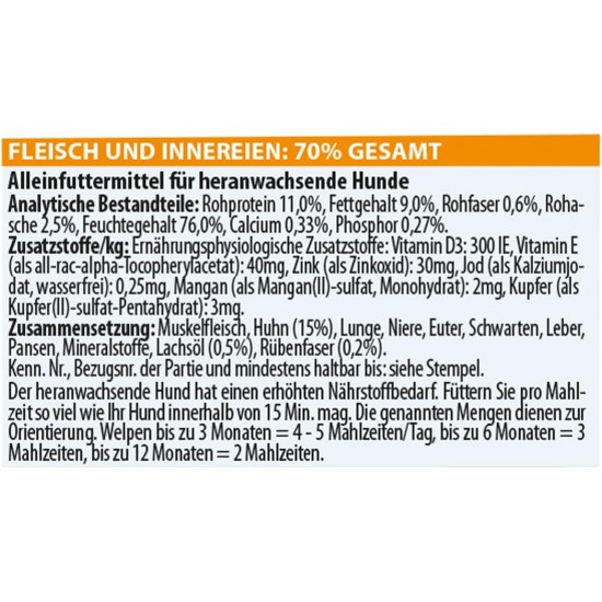 Rinti connoisseur meat SENIOR + chicken, pack of 12 (12 x 800 g) Rinti connoisseur meat SENIOR + chicken, pack of 12 (12 x 800 g)