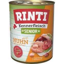 Rinti connoisseur meat SENIOR + chicken, pack of 12 (12 x 800 g)