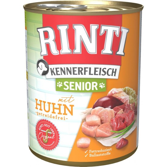 Rinti connoisseur meat SENIOR + chicken, pack of 12 (12 x 800 g) Rinti connoisseur meat SENIOR + chicken, pack of 12 (12 x 800 g)