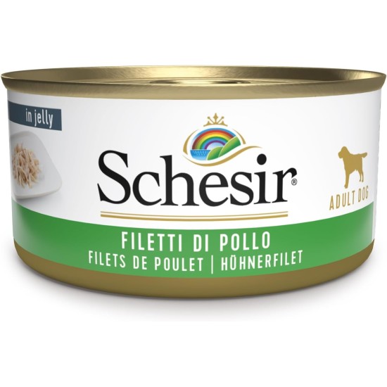 Schesir, Aloe Flavoured Wet Puppy Food Prepared in Soft Jelly Total 2.7kg (18 Cans of 150g) Schesir, Aloe Flavoured Wet Puppy Food Prepared in Soft Jelly Total 2.7kg (18 Cans of 150g)