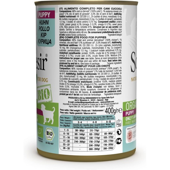 Schesir, Aloe Flavoured Wet Puppy Food Prepared in Soft Jelly Total 2.7kg (18 Cans of 150g) Schesir, Aloe Flavoured Wet Puppy Food Prepared in Soft Jelly Total 2.7kg (18 Cans of 150g)
