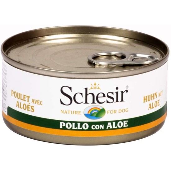 Schesir Dog Chicken Fillet with Ham, Dog Food Wet 18 Tins x 150g Schesir Dog Chicken Fillet with Ham, Dog Food Wet 18 Tins x 150g