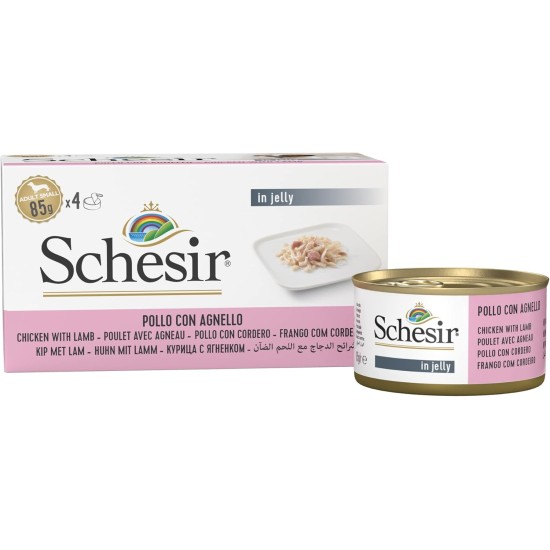 Schesir Dog Chicken Fillet with Ham, Dog Food Wet 18 Tins x 150g Schesir Dog Chicken Fillet with Ham, Dog Food Wet 18 Tins x 150g