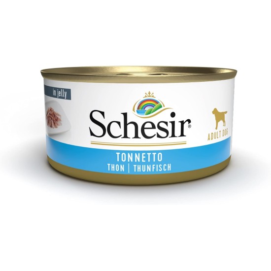 Schesir Dog Chicken Fillet with Ham, Dog Food Wet 18 Tins x 150g Schesir Dog Chicken Fillet with Ham, Dog Food Wet 18 Tins x 150g