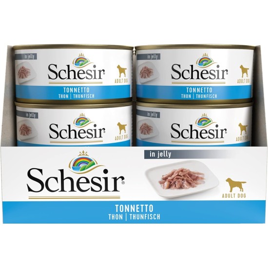 Schesir Dog Chicken Fillet with Ham, Dog Food Wet 18 Tins x 150g Schesir Dog Chicken Fillet with Ham, Dog Food Wet 18 Tins x 150g
