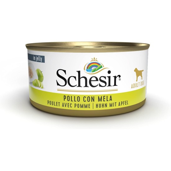 Schesir Dog Fruit Chicken Fillet with Papaya, Dog Food Wet with Fruit, 18 Tins x 150 g Schesir Dog Fruit Chicken Fillet with Papaya, Dog Food Wet with Fruit, 18 Tins x 150 g