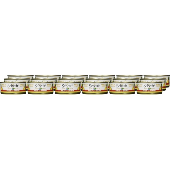 Schesir Dog Fruit Chicken Fillet with Papaya, Dog Food Wet with Fruit, 18 Tins x 150 g Schesir Dog Fruit Chicken Fillet with Papaya, Dog Food Wet with Fruit, 18 Tins x 150 g