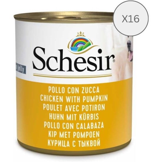 Schesir Dog Tuna with Carrot, Wet Dog Food, 16 Cans x 285 g Schesir Dog Tuna with Carrot, Wet Dog Food, 16 Cans x 285 g