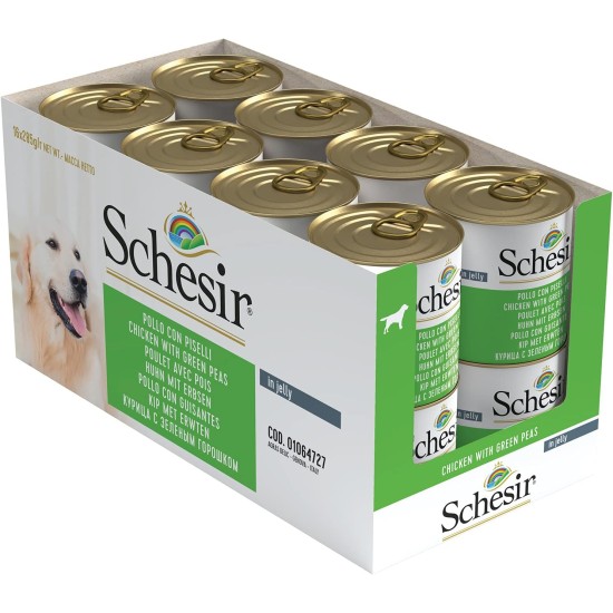Schesir Dog Tuna with Carrot, Wet Dog Food, 16 Cans x 285 g Schesir Dog Tuna with Carrot, Wet Dog Food, 16 Cans x 285 g