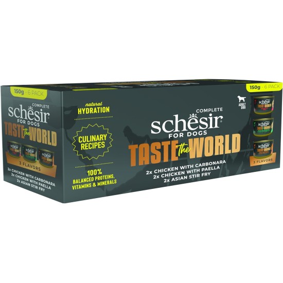 Schesir, Taste of The World Wet Dog Food 1 x 6 x 150g Schesir, Taste of The World Wet Dog Food 1 x 6 x 150g