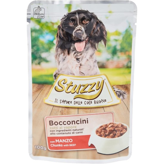 Stuzzy Dog Beef Wet in Sauce Dog Food 24 Bags x 100g Stuzzy Dog Beef Wet in Sauce Dog Food 24 Bags x 100g