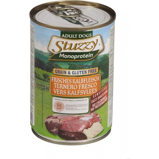 Stuzzy Dog Monoprotein Calf Dog Food Wet 6 Cans x 400 g 2.4 kg Stuzzy Dog Monoprotein Calf Dog Food Wet 6 Cans x 400 g 2.4 kg