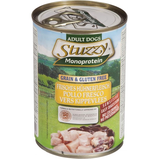 Stuzzy Dog Monoprotein Chicken, Wet Dog Food, 6 Cans x 400 g, 2.4 kg Stuzzy Dog Monoprotein Chicken, Wet Dog Food, 6 Cans x 400 g, 2.4 kg