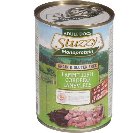 Stuzzy Dog Monoprotein Lamb, Wet Dog Food, 6 Cans x 400 g, 2.4 kg Stuzzy Dog Monoprotein Lamb, Wet Dog Food, 6 Cans x 400 g, 2.4 kg