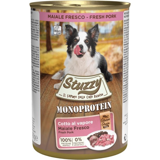 Stuzzy Dog Monoprotein Pig Dog Food Wet 6 x 400 g 2.4 kg Stuzzy Dog Monoprotein Pig Dog Food Wet 6 x 400 g 2.4 kg