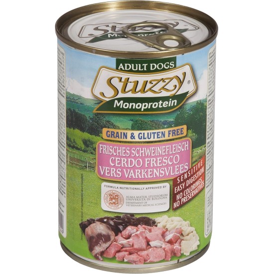 Stuzzy Dog Monoprotein Pig Dog Food Wet 6 x 400 g 2.4 kg Stuzzy Dog Monoprotein Pig Dog Food Wet 6 x 400 g 2.4 kg