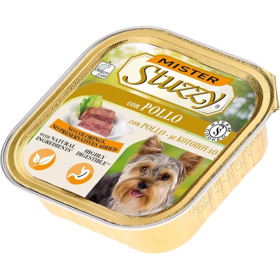 Stuzzy Mister Wet Adult Dog Food Chicken, Pate and Meat in Pieces, Total 3.3 kg (22 Cups x 150 g) Stuzzy Mister Wet Adult Dog Food Chicken, Pate and Meat in Pieces, Total 3.3 kg (22 Cups x 150 g)
