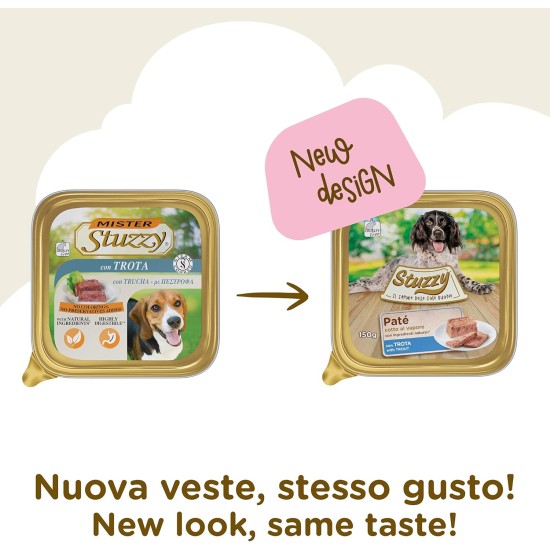 Stuzzy Mister Wet Food for Adult Dogs, Turkey, Peas and Carrots, Pate and Meat in Pieces, Total 3.3 kg (22 Bowls x 150 g) Stuzzy Mister Wet Food for Adult Dogs, Turkey, Peas and Carrots, Pate and Meat in Pieces, Total 3.3 kg (22 Bowls x 150 g)
