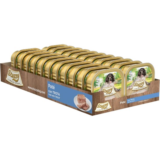 Stuzzy Mister Wet Food for Adult Dogs, Turkey, Peas and Carrots, Pate and Meat in Pieces, Total 3.3 kg (22 Bowls x 150 g) Stuzzy Mister Wet Food for Adult Dogs, Turkey, Peas and Carrots, Pate and Meat in Pieces, Total 3.3 kg (22 Bowls x 150 g)
