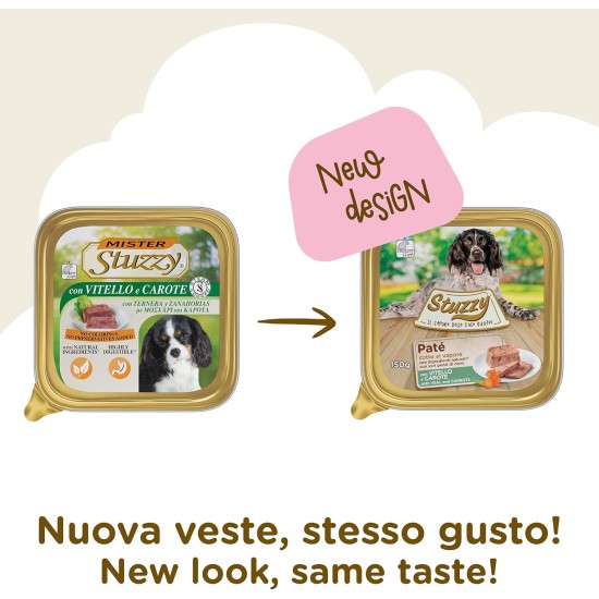 Stuzzy Mister Wet Puppy Food Chicken Pate and Meat in Pieces Total 3.3kg (22 Cups x 150g) Stuzzy Mister Wet Puppy Food Chicken Pate and Meat in Pieces Total 3.3kg (22 Cups x 150g)
