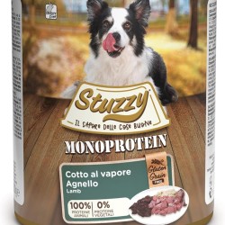 Stuzzy, Wet Food for Adult Dogs, Lamb Flavour, Monoprotein in Pate, Total 4.8 kg (6 Cans x 800 g) Stuzzy, Wet Food for Adult Dogs, Lamb Flavour, Monoprotein in Pate, Total 4.8 kg (6 Cans x 800 g)