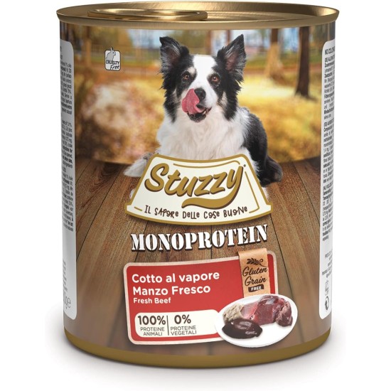 Stuzzy, Wet Food for Adult Dogs, Lamb Flavour, Monoprotein in Pate, Total 4.8 kg (6 Cans x 800 g) Stuzzy, Wet Food for Adult Dogs, Lamb Flavour, Monoprotein in Pate, Total 4.8 kg (6 Cans x 800 g)