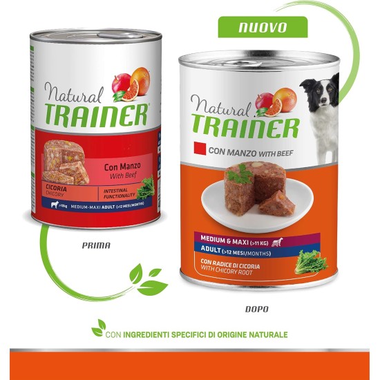 Trainer Natural Medium Maxi Wet Dog Food with Chicken, 12 x 400 g - 3.6 kg Trainer Natural Medium Maxi Wet Dog Food with Chicken, 12 x 400 g - 3.6 kg