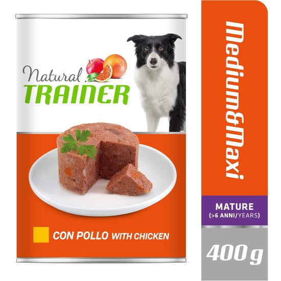 Trainer Natural Medium Maxi Wet Dog Food with Chicken, 12 x 400 g - 3.6 kg Trainer Natural Medium Maxi Wet Dog Food with Chicken, 12 x 400 g - 3.6 kg