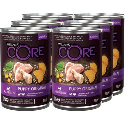 Wellness CORE 95 Percent, Dog Food Wet, Grain Free, High Meat Content, 6 x 400 g