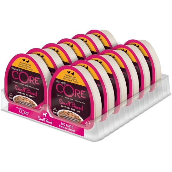 Wellness Core Small Breed Dogs Savoury Medleys Wet Grain-Free Food, Butcher Selection Multipack, 6 x 85 g Cups Wellness Core Small Breed Dogs Savoury Medleys Wet Grain-Free Food, Butcher Selection Multipack, 6 x 85 g Cups