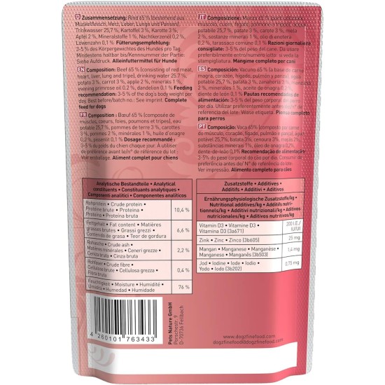Wet Dog Food - N° 4 Chicken & Pheasant - Delicatessen Wet Food for Dogs & Puppies - Grain-Free & Sugar-Free - High Meat Content, 12 x 100 g Bags Wet Dog Food - N° 4 Chicken & Pheasant - Delicatessen Wet Food for Dogs & Puppies - Grain-Free & Sugar-Free - High Meat Content, 12 x 100 g Bags