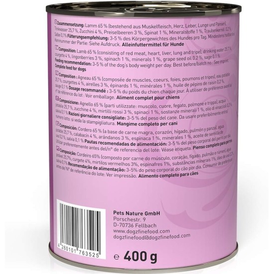 Wet Dog Food - N° 4 Chicken & Pheasant - Delicatessen Wet Food for Dogs & Puppies - Grain-Free & Sugar-Free - High Meat Content, 12 x 100 g Bags Wet Dog Food - N° 4 Chicken & Pheasant - Delicatessen Wet Food for Dogs & Puppies - Grain-Free & Sugar-Free - High Meat Content, 12 x 100 g Bags
