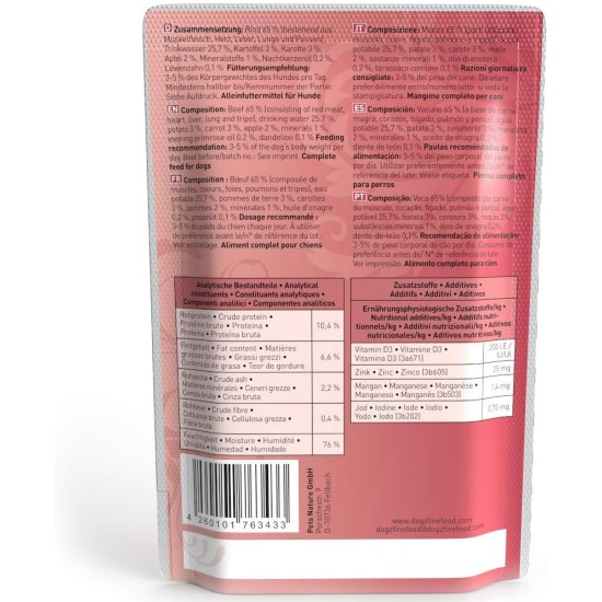 Wet Dog Food - N° 4 Chicken & Pheasant - Delicatessen Wet Food for Dogs & Puppies - Grain-Free & Sugar-Free - High Meat Content, 12 x 100 g Bags Wet Dog Food - N° 4 Chicken & Pheasant - Delicatessen Wet Food for Dogs & Puppies - Grain-Free & Sugar-Free - High Meat Content, 12 x 100 g Bags