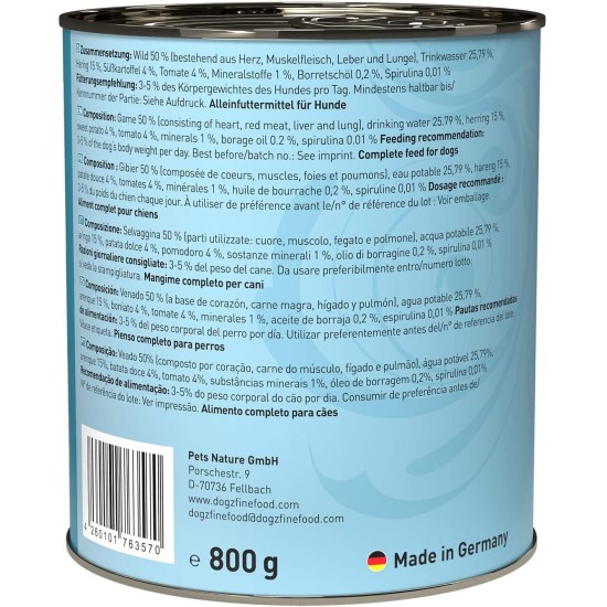 Wet Dog Food - N° 4 Chicken & Pheasant - Delicatessen Wet Food for Dogs & Puppies - Grain-Free & Sugar-Free - High Meat Content, 12 x 100 g Bags Wet Dog Food - N° 4 Chicken & Pheasant - Delicatessen Wet Food for Dogs & Puppies - Grain-Free & Sugar-Free - High Meat Content, 12 x 100 g Bags