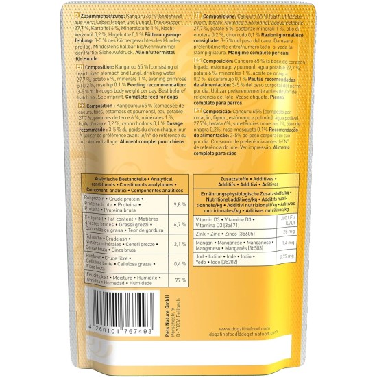 Wet Dog Food - N° 4 Chicken & Pheasant - Delicatessen Wet Food for Dogs & Puppies - Grain-Free & Sugar-Free - High Meat Content, 12 x 100 g Bags Wet Dog Food - N° 4 Chicken & Pheasant - Delicatessen Wet Food for Dogs & Puppies - Grain-Free & Sugar-Free - High Meat Content, 12 x 100 g Bags