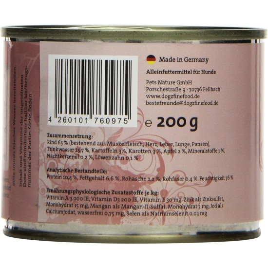 Wet Dog Food - N° 4 Chicken & Pheasant - Delicatessen Wet Food for Dogs & Puppies - Grain-Free & Sugar-Free - High Meat Content, 12 x 100 g Bags Wet Dog Food - N° 4 Chicken & Pheasant - Delicatessen Wet Food for Dogs & Puppies - Grain-Free & Sugar-Free - High Meat Content, 12 x 100 g Bags