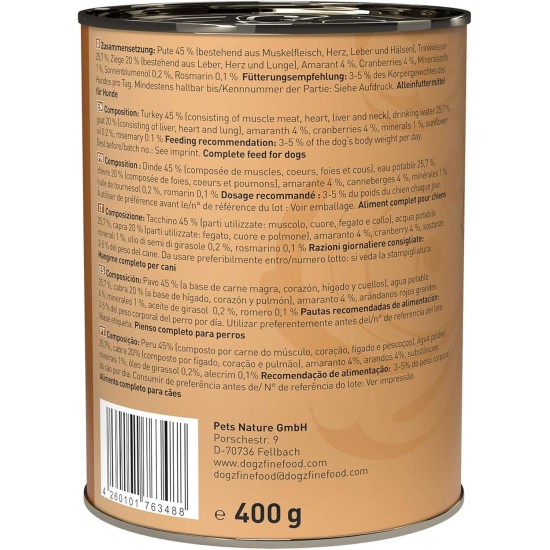 Wet Dog Food - N° 4 Chicken & Pheasant - Delicatessen Wet Food for Dogs & Puppies - Grain-Free & Sugar-Free - High Meat Content, 12 x 100 g Bags Wet Dog Food - N° 4 Chicken & Pheasant - Delicatessen Wet Food for Dogs & Puppies - Grain-Free & Sugar-Free - High Meat Content, 12 x 100 g Bags