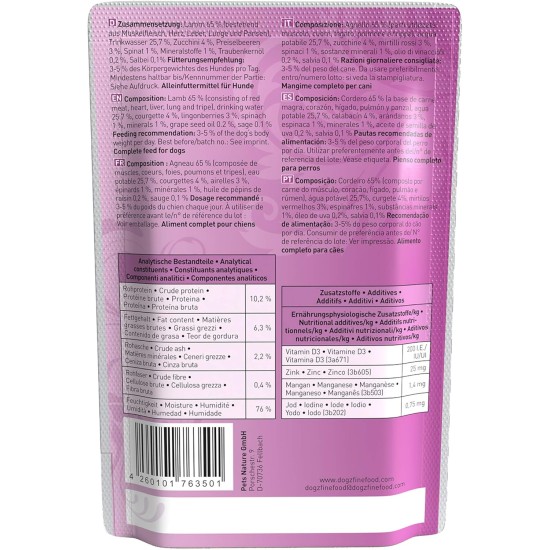 Wet Dog Food - N° 4 Chicken & Pheasant - Delicatessen Wet Food for Dogs & Puppies - Grain-Free & Sugar-Free - High Meat Content, 12 x 100 g Bags Wet Dog Food - N° 4 Chicken & Pheasant - Delicatessen Wet Food for Dogs & Puppies - Grain-Free & Sugar-Free - High Meat Content, 12 x 100 g Bags