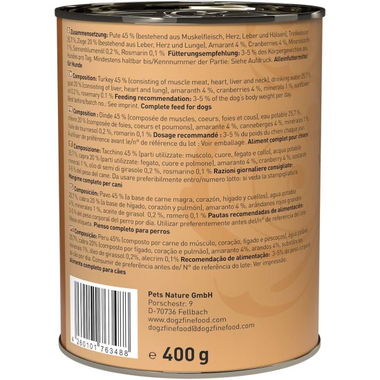 Wet Dog Food - N° 4 Chicken & Pheasant - Delicatessen Wet Food for Dogs & Puppies - Grain-Free & Sugar-Free - High Meat Content, 12 x 100 g Bags Wet Dog Food - N° 4 Chicken & Pheasant - Delicatessen Wet Food for Dogs & Puppies - Grain-Free & Sugar-Free - High Meat Content, 12 x 100 g Bags