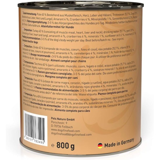 Wet Dog Food - N° 4 Chicken & Pheasant - Delicatessen Wet Food for Dogs & Puppies - Grain-Free & Sugar-Free - High Meat Content, 12 x 100 g Bags Wet Dog Food - N° 4 Chicken & Pheasant - Delicatessen Wet Food for Dogs & Puppies - Grain-Free & Sugar-Free - High Meat Content, 12 x 100 g Bags