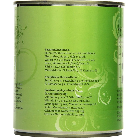 Wet Dog Food - N° 4 Chicken & Pheasant - Delicatessen Wet Food for Dogs & Puppies - Grain-Free & Sugar-Free - High Meat Content, 12 x 100 g Bags Wet Dog Food - N° 4 Chicken & Pheasant - Delicatessen Wet Food for Dogs & Puppies - Grain-Free & Sugar-Free - High Meat Content, 12 x 100 g Bags