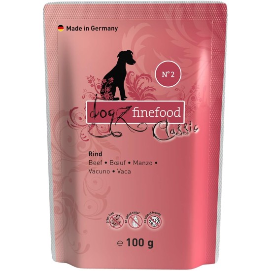 Wet Dog Food - N° 4 Chicken & Pheasant - Delicatessen Wet Food for Dogs & Puppies - Grain-Free & Sugar-Free - High Meat Content, 12 x 100 g Bags Wet Dog Food - N° 4 Chicken & Pheasant - Delicatessen Wet Food for Dogs & Puppies - Grain-Free & Sugar-Free - High Meat Content, 12 x 100 g Bags